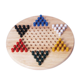 Chinese Checkers with Wood Pegs