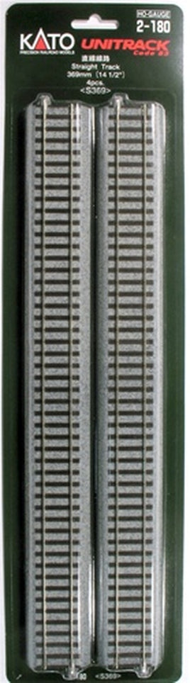 N Scale Straight Roadbed Track Section - Unitrack -- 14-1/2" 369mm (4-pack)