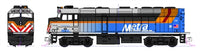 EMD F40PH Commuter Version DCC Metra Chicago Number 181 "Village of Schaumburg". 2017 Scheme, blue, silver, and orange.