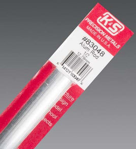 K & S Precision Metals #83048 - 1/2 x 12" Aluminum Rod