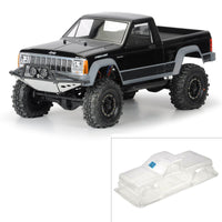 Jeep Comanche Full Bed Clear Body 313mm | CHA - R/C Car Bodies - 1/10 Scale