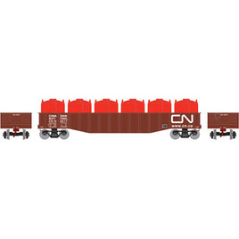 CN #144517 50' Gondola with Canisters Load HO Scale RTR