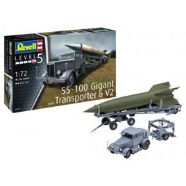SS-100 Gigant With Transporter & V2 (1/72 Scale) Plastic Military Kit