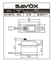 Savox Standard Coreless Digital Servo .15/277 Extended Backlash