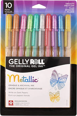 Gelly Roll Dark Metallic Pens: 10 Piece