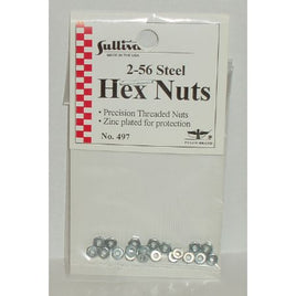 2-56 Steel Hex Nuts