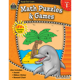 Math Puzzles and Games Grade 1