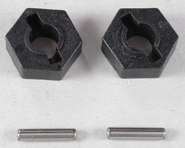 Hex Wheel Hubs, steel(2)/ axle pins (2.5x12mm)(2) TRA4954