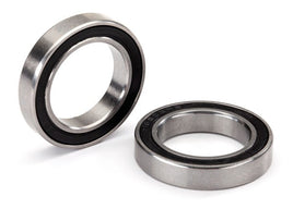 Ball bearing, black rubber sealed, stainless (17x26x5) (2-pack)