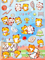 Nekoni Tiger Flat Stickers