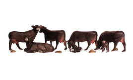 Black Angus Cows HO Scale WOOA1955