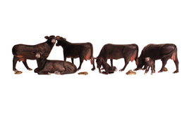 Black Angus Cows HO Scale