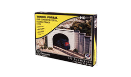 Concrete Double Tunnel Portal HO Scale