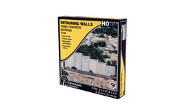 Retaining Wall Concrete (3 pcs.) HO Scale 785-1258