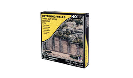 Cut Stone Retaining Wall (3 pcs.) HO Scale