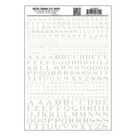 Roman Letter White Decals