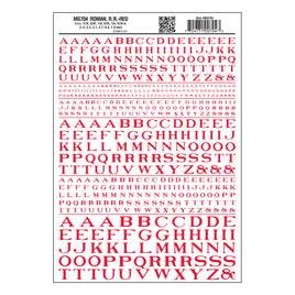Roman Letter Red Decals