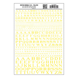 Roman Letter Yellow Decals