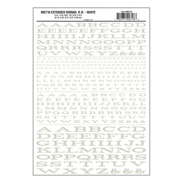 Roman Letter Extended White Extended Decals MG716