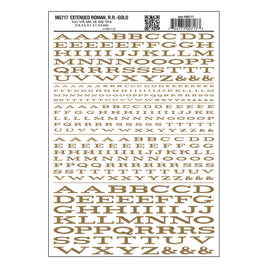 Roman Letter Extended Gold Decals