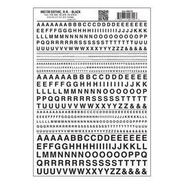 Gothic Letter Black Decals WOOMG720