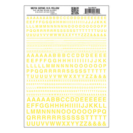 Gothic Letter Yellow Decals