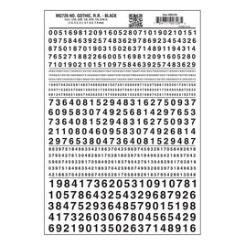 Gothic Number Black Decals see WOOMG726