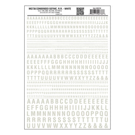Gothic Letter Condensed White Decals