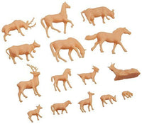 Unpainted Animals (72-pack) HO Scale