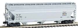 ACF 4650 Cu. Ft. 3 Bay Hopper - Western Pacific - Feather Logo