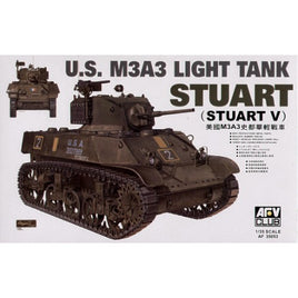 U.S. M3A3 Stuart Light Tank (1/35 Scale) Plastic Military Kit