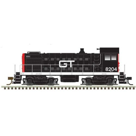 Alco S4 Standard DC Master Silver Grand Trunk Western 8204. Black and red