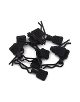 3mm Body Clip with Tab, Black (10-pack)