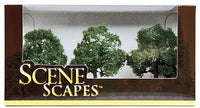 Oak Trees 3" - 3.5" Tall (3) SceneScapes HO Scale
