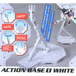 White Action Base 1 (1/100 Scale) Model Stand