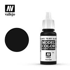 Glossy Black (#170) Model Color Acrylic Paint 17mL VLJ70861