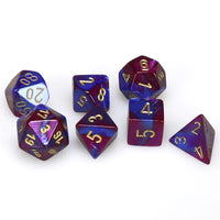 Gemini Polyhedral Blue-Purple/GoldDice Set (7)