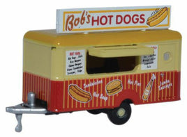 Concession Trailer - Assembled -- Bobs Hot Dogs (beige, red)