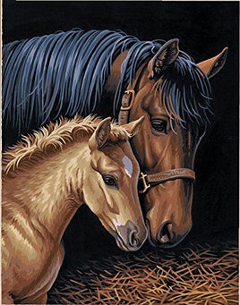 Gentle Touch Mare with Foal Paint by Number (11"x14")
