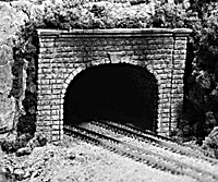 Double-Track Tunnel Portals pkg(2) Unpainted Hydrocal(R) Castings -- Cut Stone