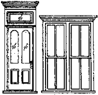 Victorian Storefront Door & Window Set