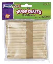 4.5" Wood Craft Sticks- 150 Pieces