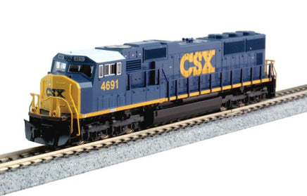 EMD SD70M with Standard Flat Radiators. Standard DC. CSX Transportation Number 4695. blue, yellow, and white.