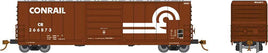 HO Evans X72A Boxcar 6-Pack - Ready to Run -- Conrail (Boxcar Red, Large Logo)