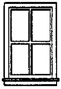Double-Hung 4-Pane Window
