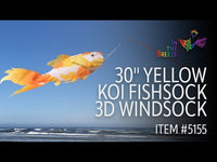 Realistic Yellow Koi 30" Fish Windsock