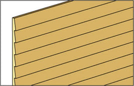 Clapboard Siding -- 1/4" Spacing - 1/16" Thick x 24" Long