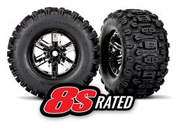 Tires & Wheels for X-Maxx (Black)