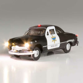 Police Car - Just Plug(R) Lighted Vehicle -- Black, White