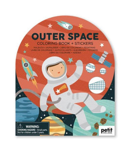 Coloring Book with Stickers: Outer Space